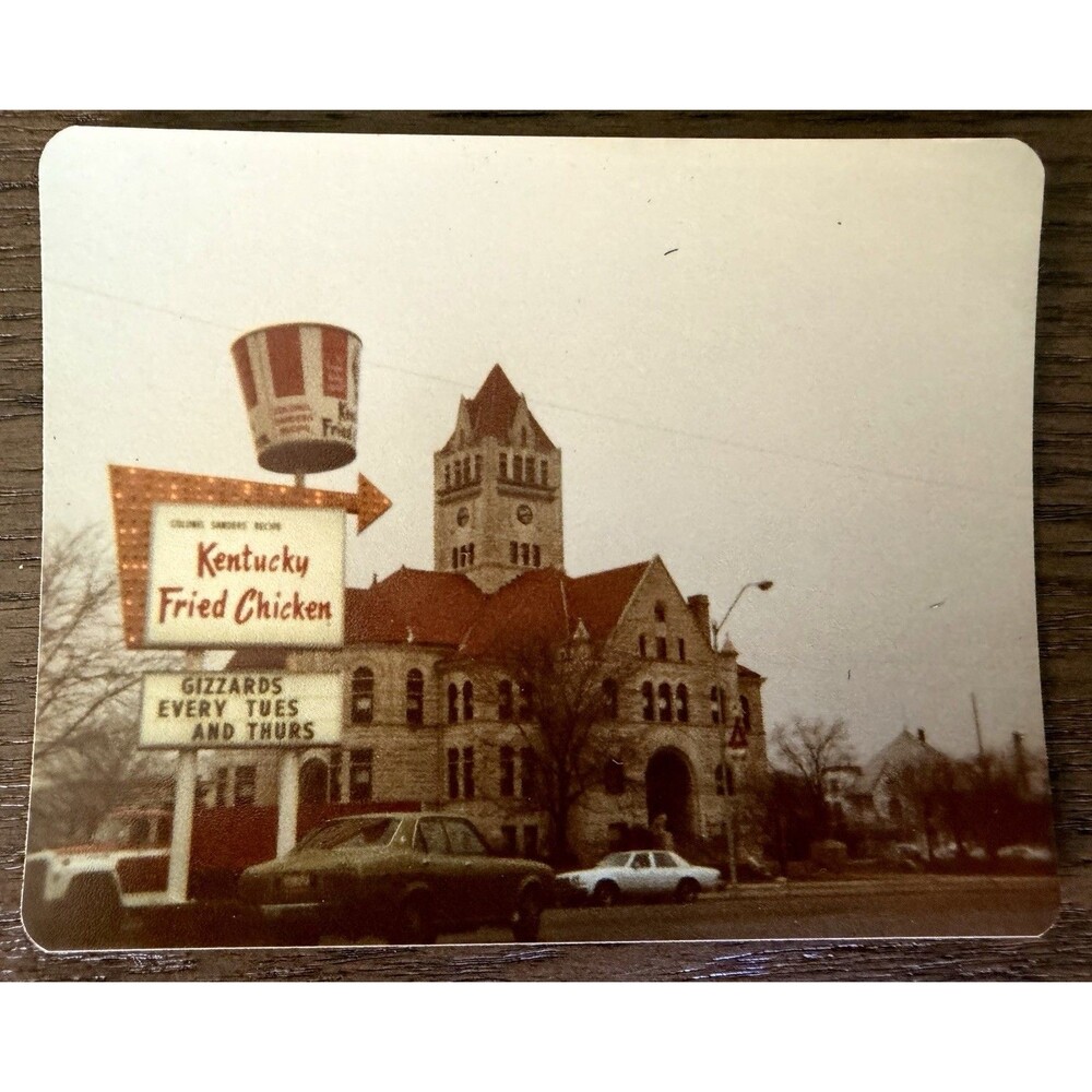 Vintage 70’s Kentucky Fried Chicken KFC Photograph “Gizzards Every Tues And Thu”